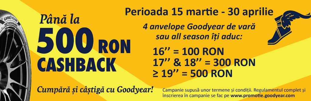 Promotie anvelope GOODYEAR vara si all seasons